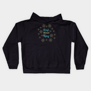 Merry Christmas Sleigh bells ring Kids Hoodie